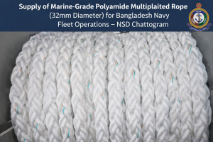 Supply of Polyamide (Nylon) Multiplaited Rope (32mm) for Bangladesh Navy Ships – NSD Chattogram