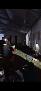 Installation of Rub Hall Tent