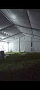 Installation of Rub Hall Tent